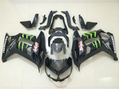 Shop 2010-2016 Kawasaki Z1000SX Motorcycle Fairings - Glossy Black Green Monster
