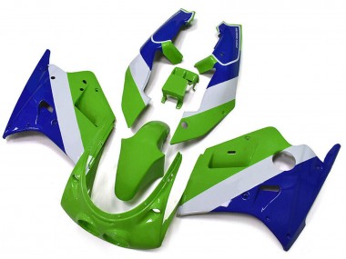 Shop 1989-1990 Kawasaki ZXR250 Motorcycle Fairings - Green White Blue