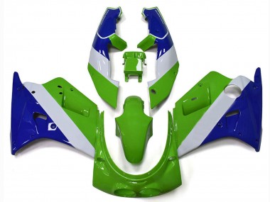 Shop 1989-1990 Kawasaki ZXR250 Motorcycle Fairings - Green White Blue