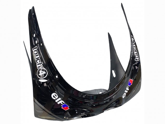 1989-1990 Kawasaki ZXR250 Motorcycle Fairings - Glossy Black Grey Elf Touch4 Bridgestone