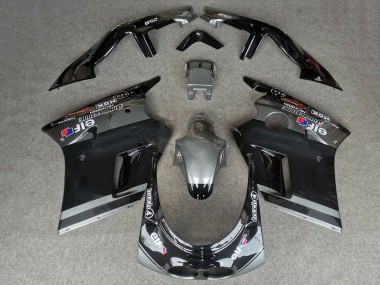 Shop 1989-1990 Kawasaki ZXR250 Motorcycle Fairings - Glossy Black Grey Elf Touch4 Bridgestone