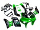 1993-2007 Kawasaki ZZR400 Motorcycle Fairings - Green Glossy Black Green Monster Elf Touch4 Bridgestone
