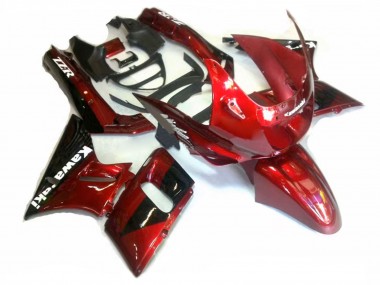 Shop 1993-2007 Kawasaki ZZR400 Motorcycle Fairings - Red Glossy Black