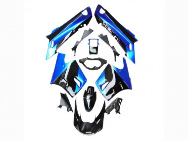 Shop 1990-1992 Kawasaki ZZR1100 Motorcycle Fairing - Blue Glossy Black