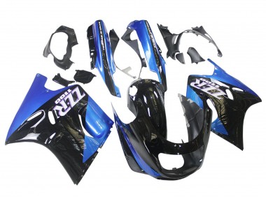 Shop 1990-1992 Kawasaki ZZR1100 Motorcycle Fairings - Blue Glossy Black