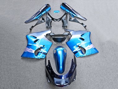 Shop 1993-2003 Kawasaki ZZR1100 Motorcycle Fairings - Glossy Blue Grey