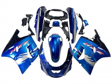 Shop 1993-2003 Kawasaki ZZR1100 Motorcycle Fairings - Blue Silver Black