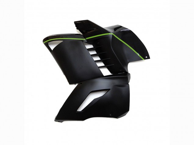 2007-2009 Kawasaki GTR1400/ZG1400 Motorcycle Fairings - Matte Black Green Lines