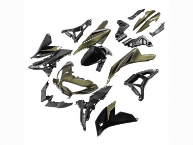 Shop 2022-2025 Kawasaki Versys 650 Motorcycle Fairings - Dark Green Black