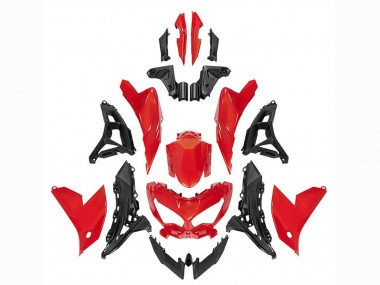 Shop 2022-2025 Kawasaki Versys 650 Motorcycle Fairings - Red Black