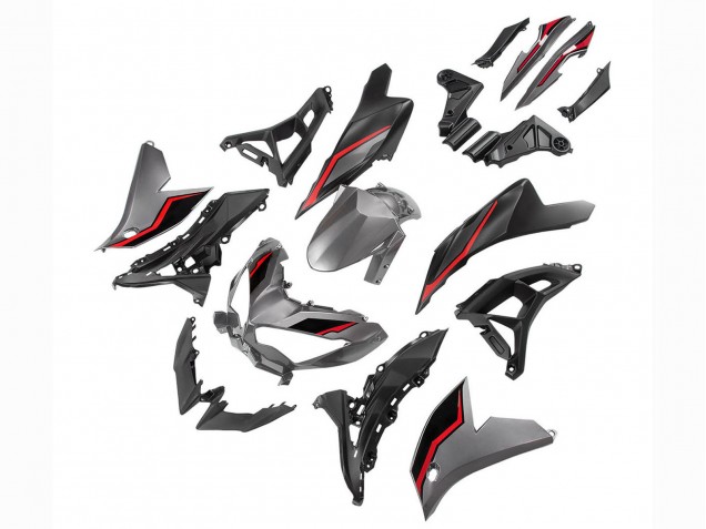 2022-2025 Kawasaki Versys 650 Motorcycle Fairings - Grey Red Black