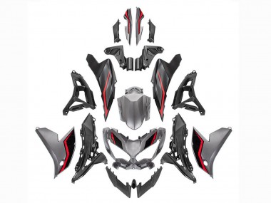 Shop 2022-2025 Kawasaki Versys 650 Motorcycle Fairings - Grey Red Black