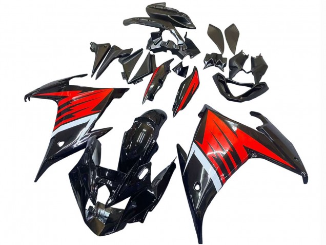2009-2015 Yamaha FZ6R Motorcycle Fairing - Black Red White