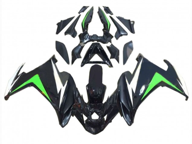 2009-2015 Yamaha FZ6R Motorcycle Fairings - Black White Green