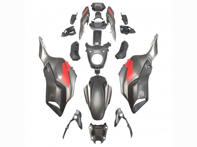 2012-2017 Yamaha MT07/FZ07 Motorcycle Fairings - Grey Red