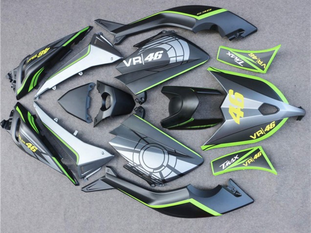 2012-2014 Yamaha TMAX530 Motorcycle Fairings - Matte Black Grey Lime Green 46