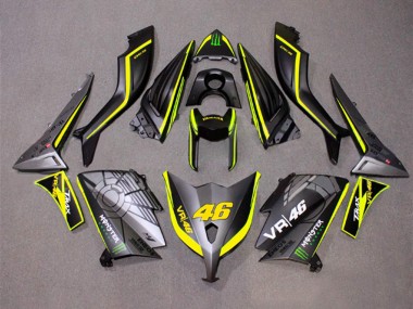 Shop 2012-2014 Yamaha TMAX530 Motorcycle Fairings - Matte Grey Yellow Monster 46