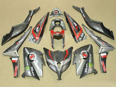 Shop 2012-2014 Yamaha TMAX530 Motorcycle Fairings - Grey Red Monster ENEOS