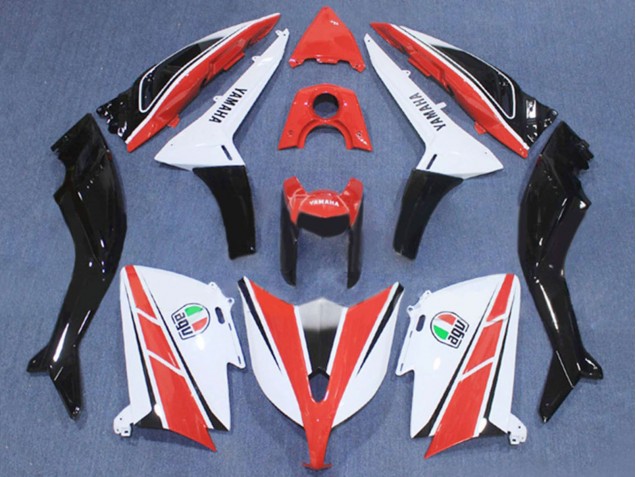 2012-2014 Yamaha TMAX530 Motorcycle Fairing - Red White Black