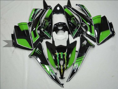 Shop 2012-2014 Yamaha TMAX530 Motorcycle Fairings - Glossy Black Green Monster