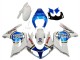 2003-2013 Suzuki SV650 Motorcycle Fairings - White Blue Lucky Strike Motul