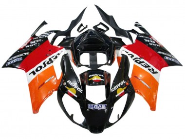 Shop 2003-2006 Aprilia RSV1000 Motorcycle Fairings - Orange White Red Black Repsol