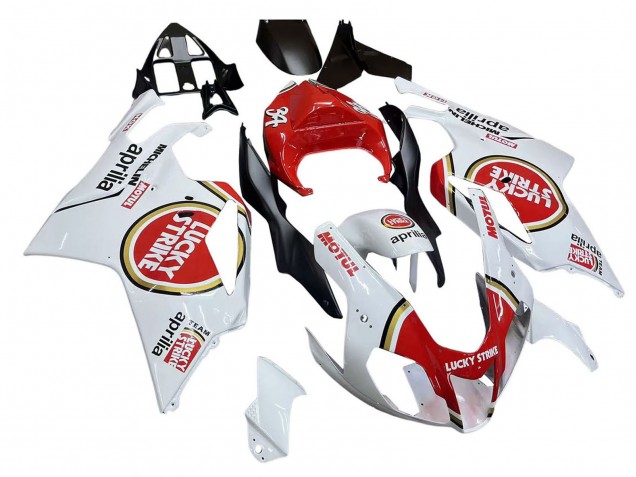 2003-2006 Aprilia RSV1000 Motorcycle Fairings - White Red Lucky Strike Motul 34
