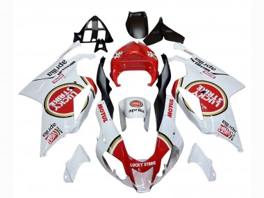 Shop 2003-2006 Aprilia RSV1000 Motorcycle Fairings - White Red Lucky Strike Motul 34