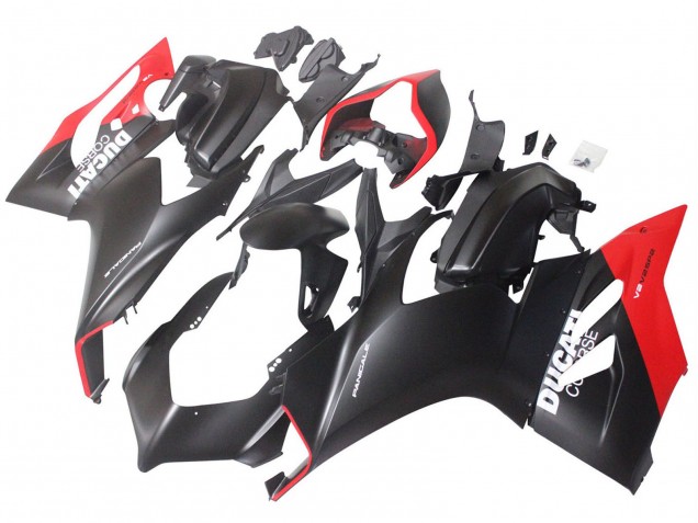 2020-2024 Ducati Panigale V2 Motorcycle Fairings - Red Matte Black Corse