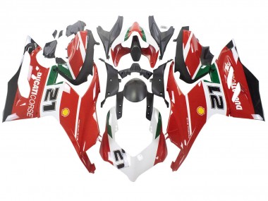 Shop 2020-2024 Ducati Panigale V2 Motorcycle Fairings - White Red Green Matte Black Corse 21