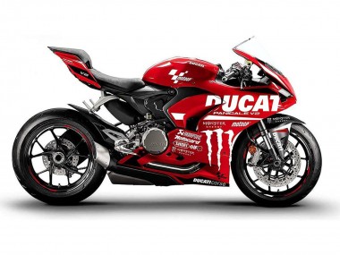 Shop 2020-2024 Ducati Panigale V2 Motorcycle Fairings - Red Glossy Black Monster Corse
