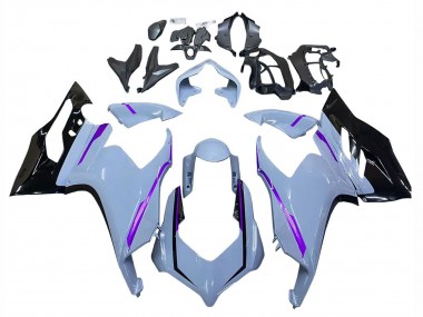 Shop 2020-2024 Ducati Panigale V2 Motorcycle Fairings - Glossy Grey Purple Glossy Black