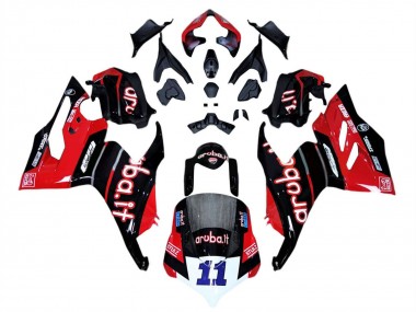 Shop 2018-2019 Ducati Panigale V4 V4S Motorcycle Fairings - Red Glossy Black Aruba 11