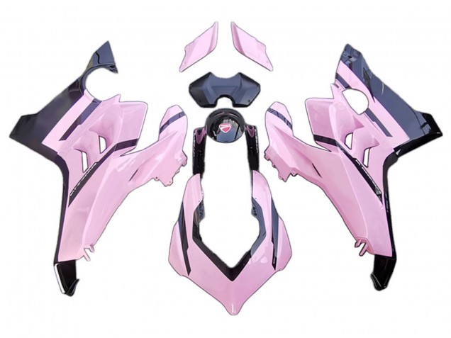 2020-2021 Ducati Panigale V4 V4S Motorcycle Fairings - Pink Glossy Black