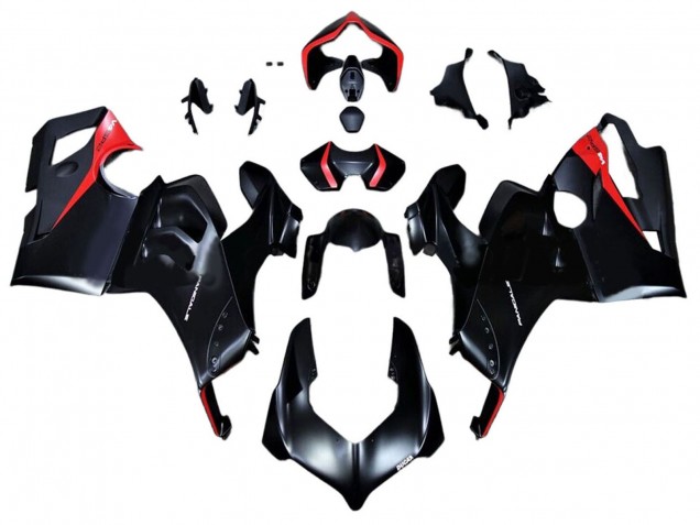 2020-2021 Ducati Panigale V4 V4S Motorcycle Fairings - Glossy Black Red