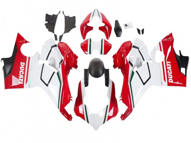 2018-2019 Ducati Panigale V4 V4S Motorcycle Fairings - White Red Matte Black