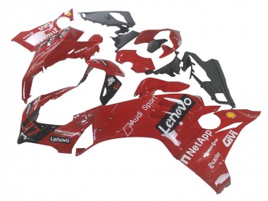 Shop 2020-2021 Ducati Panigale V4 V4S Motorcycle Fairing - Red Glossy Black Lenovo 117