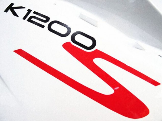 2005-2010 BMW K1200S Motorcycle Fairings - White Glossy Black