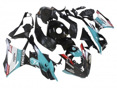 Shop 2023-2024 BMW S1000RR Motorcycle Fairings - Light Blue Matte Black Petronas