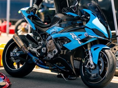 Shop 2019-2022 BMW S1000RR Motorcycle Fairings - Blue Black Carbon Fiber