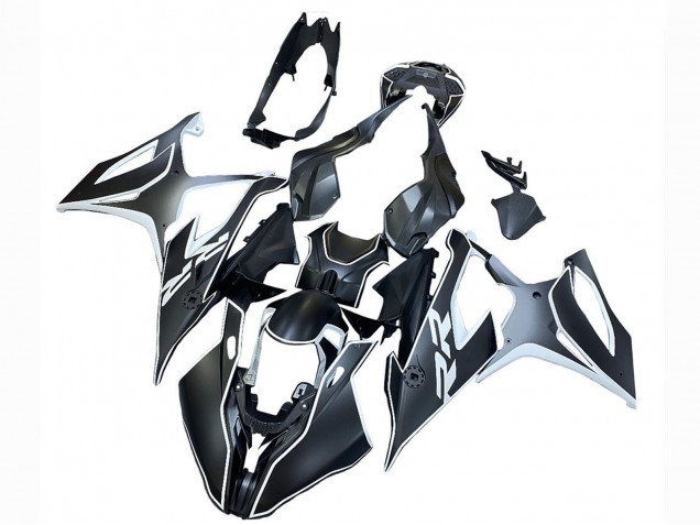 2019-2022 BMW S1000RR Motorcycle Fairings - Black White