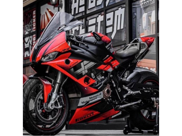 2019-2022 BMW S1000RR Motorcycle Fairings - Black Red Grey