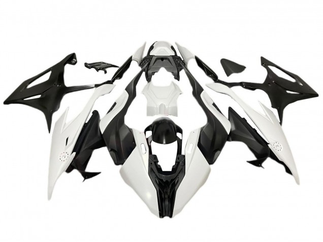2019-2022 BMW S1000RR Motorcycle Fairings - Matte Black White