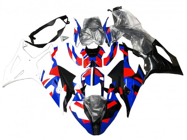 2019-2022 BMW S1000RR Motorcycle Fairings - Blue Red White