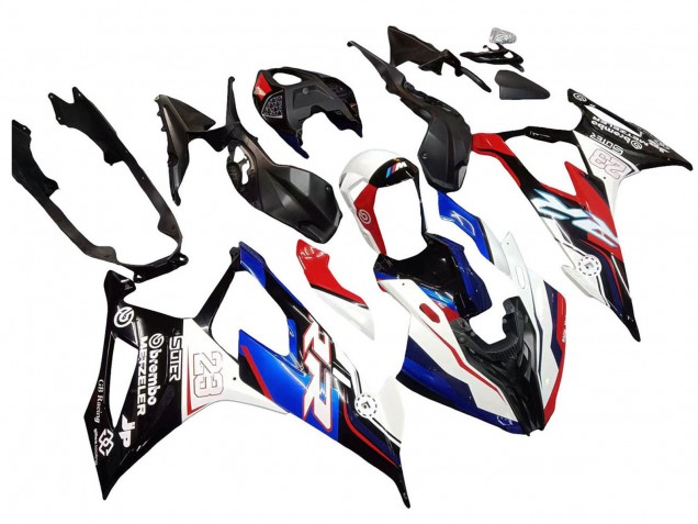 2019-2022 BMW S1000RR Motorcycle Fairings - Blue Red White 23