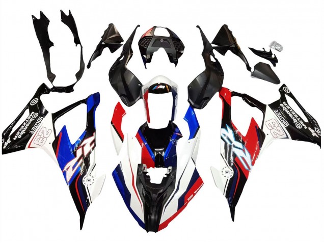 2019-2022 BMW S1000RR Motorcycle Fairings - Blue Red White 23