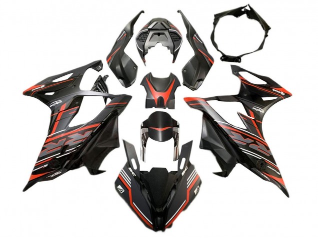 2019-2022 BMW S1000RR Motorcycle Fairing - Matte Black Red