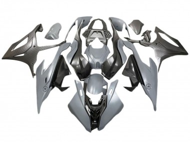 Shop 2019-2022 BMW S1000RR Motorcycle Fairings - Grey Black Carbon Fiber