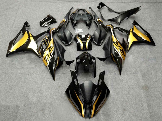 2019-2022 BMW S1000RR Motorcycle Fairing - Black Gold