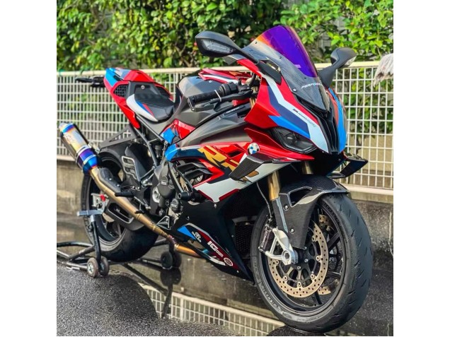 2019-2022 BMW S1000RR Motorcycle Fairing - White Blue Red Black